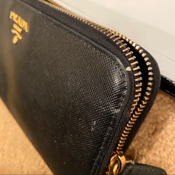 PRADA | Saffiano Leather Zip Around Wallet - Picture 9 of 11